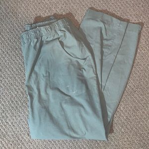 Green cotton pants